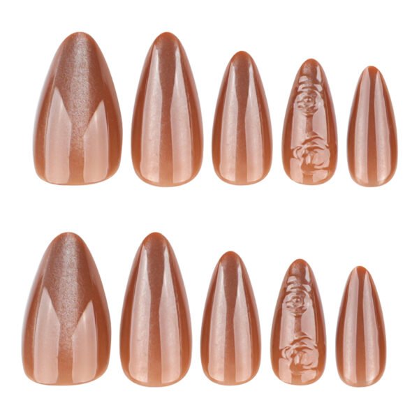 O1CN01fmJhFV2NGHzfnDeP1_!!4234819935-0-cib JP3994-Luxury Autumn French Almond Press On Nails with 3D Rose Designs | Cat Eye Glitter Falsies Kit | Reusable Waterproof Salon-Grade Manicure