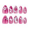 JP3559-Molten Silver Flame Press Ons: 3D Fire & Crystal Ombré ​​*Reusable Waterproof Art - Salon Intensity, Zero Sacrifice​​*