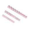 GN040-Effortless Glamour Press Ons: Full Coverage Glitter & Beads - Pure Pink Desire ​​Salon Sparkle in 5 Minutes: 30-Piece Set, Reusable & Waterproof​