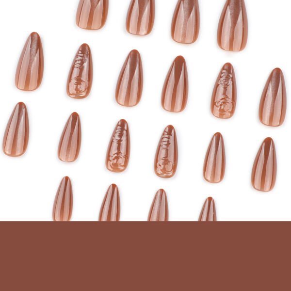 O1CN01hYzRPz2NGHzfnEvKS_!!4234819935-0-cib JP3994-Luxury Autumn French Almond Press On Nails with 3D Rose Designs | Cat Eye Glitter Falsies Kit | Reusable Waterproof Salon-Grade Manicure