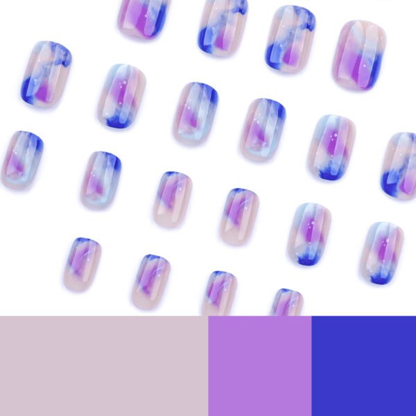O1CN01iJ8hTx2NGHuGS92ry_!!4234819935-0-cib JP3482-Dreamy Galaxy French Tips: Short & Sweet Press-On Nails (Holographic Ombré + Stars!) ✨🌌