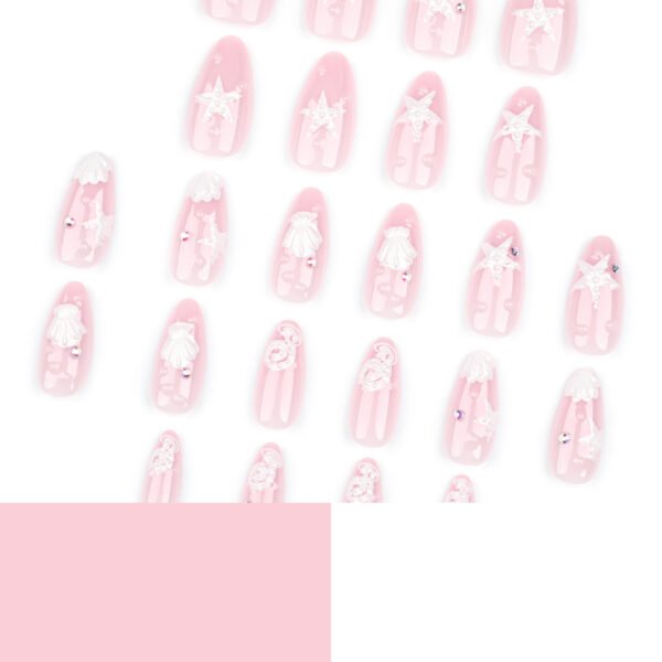 O1CN01jH1Ta92NGHtrIVtKx_!!4234819935-0-cib JP3434-Sweet Escape: Reusable Bubblegum Pink Nails with Ocean Charm (No Salon Trip!)