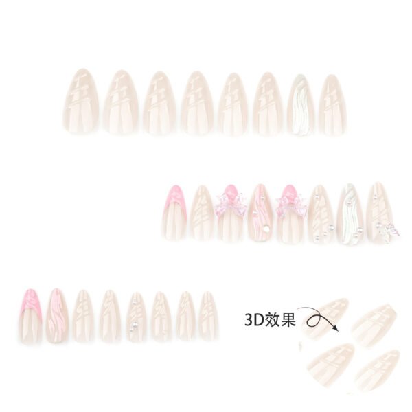 O1CN01kXPyHU2NGHuIjJNOj_!!4234819935-0-cib JP3474-Effortlessly Sweet French Tips: 3D Pearl & Bow Press-On Nails (Baby Pink Luxury!) 🎀✨