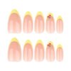 GD68-Luxury French Almond Press On Nails with Realistic 3D Cherry Designs | Reusable Spring Falsies Kit | Waterproof Salon Alternative Manicure​
