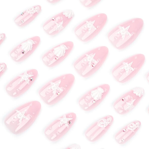 O1CN01mX36vX2NGHtigDs7D_!!4234819935-0-cib JP3434-Sweet Escape: Reusable Bubblegum Pink Nails with Ocean Charm (No Salon Trip!)