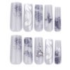 JP3487-Unleash Your Edge: 3D Chrome Heart & Rebel Cross Press-Ons (Insta-Ready in Minutes!)