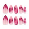 JP3581-Effortless Drama: Blood-Red Ombre French Tips (Salon-Impact, Zero Damage!)
