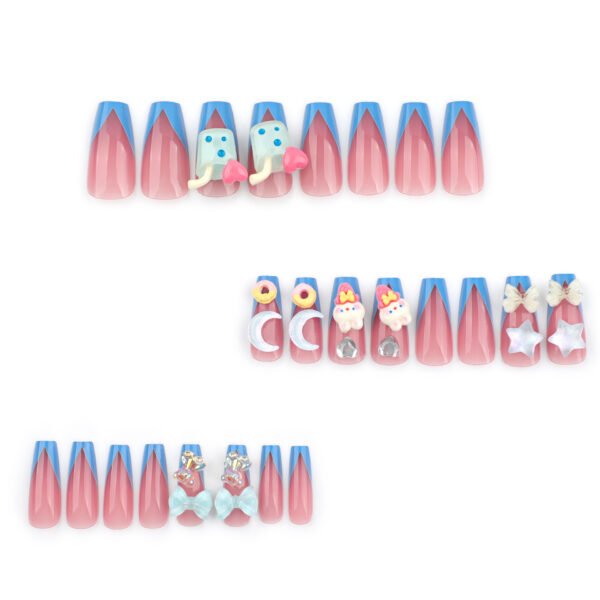 O1CN01pD7eEL2NGHuozzr44_!!4234819935-0-cib JP2801-Whimsical Summer Shine: Reusable Glitter French Press-Ons with 3D Stars & Bunnies!
