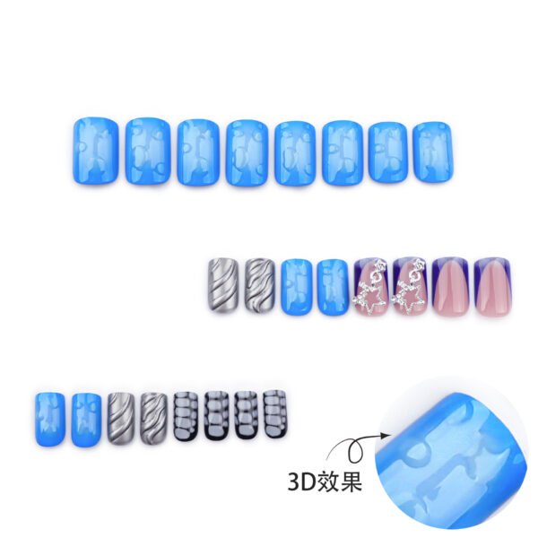 O1CN01pPerex2NGHulQBbip_!!4234819935-0-cib JP3507-Dive into Ocean Luxury: Reusable Wave French Tips with Shimmering Stars (Salon-Worthy & Waterproof!)