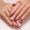SP172-Versailles Bloom: White French Tips with Camellia Flowers & Pearl Accents - Effortlessly Elegant ✨