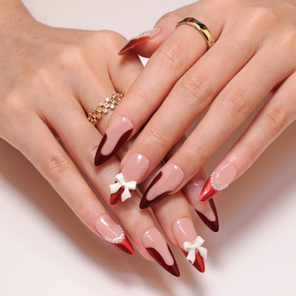 O1CN01pbfIU62NGHv0EBelf_!!4234819935-0-cib SP172-Versailles Bloom: White French Tips with Camellia Flowers & Pearl Accents - Effortlessly Elegant ✨