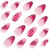 JP3581-Effortless Drama: Blood-Red Ombre French Tips (Salon-Impact, Zero Damage!)
