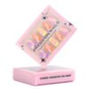 GD27-Reinvent Your French Manicure: Bold Short Almond Press-Ons (Reusable & Waterproof!)​