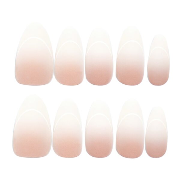 JP3531-Effortlessly Chic in Minutes: Reusable Pink & White Ombré Nails for Everyday Elegance​