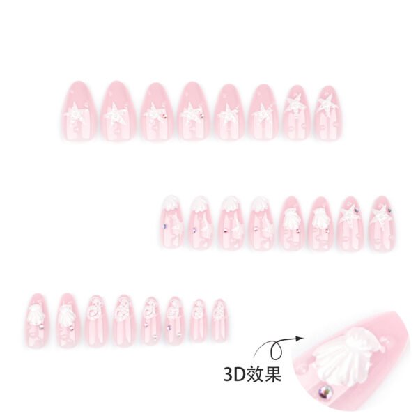 O1CN01sxvULx2NGHtpUcwpf_!!4234819935-0-cib JP3434-Sweet Escape: Reusable Bubblegum Pink Nails with Ocean Charm (No Salon Trip!)