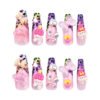 JP2797-Kawaii Charm Burst: Colorful Animal Print French Tips with 3D Bunny Hearts ✨