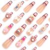 JP2796-Effortless Parisian Charm: Reusable Bear & Plaid French Press-On Nails