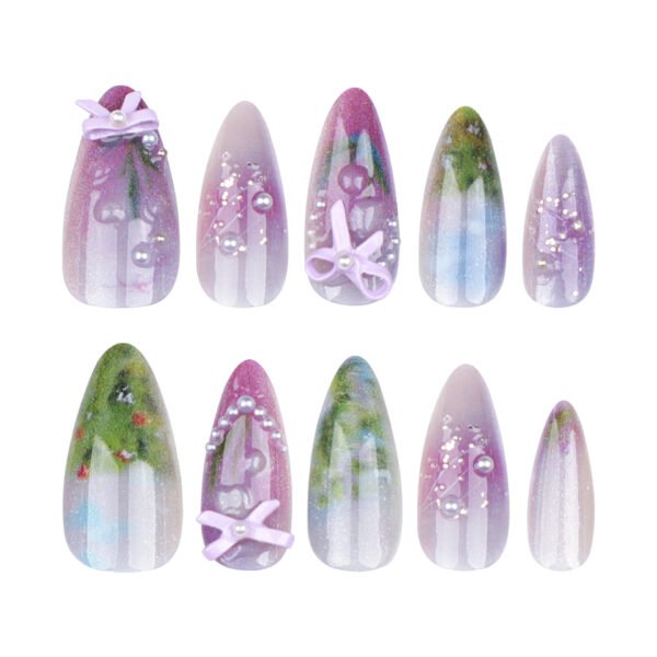 O1CN01wHRqLM2NGHtrHcm6M_!!4234819935-0-cib JP3398-Your Daily Dream Manicure: Sweet French Press-Ons with Pearl & Bows (30-Pc Monet-Inspired Set) 🎀💖