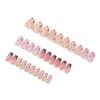 GN047-Effortless Red French Tip Leopard Print Cat Eye Press-On Nails for Instant Chic​