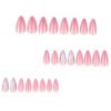 JP3986-​​Salon-Quality French Medium Square Press On Nails | Reusable 3D Pink Floral Fake Nails | Waterproof Falsies Nail Kit​