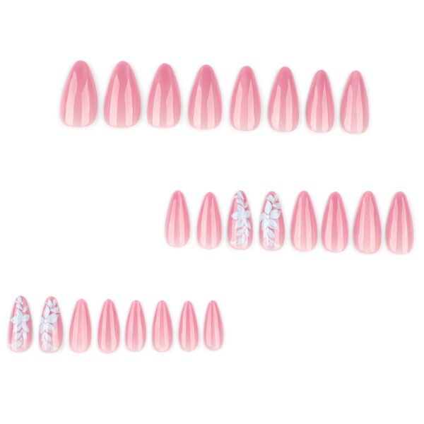 O1CN01yKTnqa2NGHzf183Uq_!!4234819935-0-cib JP3986-Salon-Quality French Medium Square Press On Nails | Reusable 3D Pink Floral Fake Nails | Waterproof Falsies Nail Kit