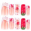 JP4045-Juicy 3D Strawberry French Tip Press On Nails | Sweet & Reusable Salon Glam