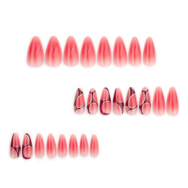O1CN01z0YSDg2NGHuVOZ42L_!!4234819935-0-cib JP3535-Effortless Artist Touch: Reusable Blush French Press-Ons with Abstract Stripes