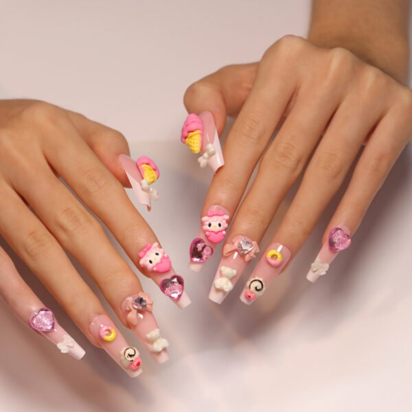 O1CN01zKn87P2NGHuswmUm3_!!4234819935-0-cib JP2800-Sweet Tooth Dreams: Reusable Ice Cream Cone French Press-On Nails!