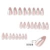 JP3987-Cat Eye French Press On Nails with 3D Silver Stars - Short Almond Fake Nails Reusable & Waterproof Manicure Set