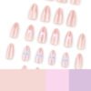 JP4008-Glittering Cat Eye Press On Nails with Cute Cat Design Reusable False Nails for Women Girls Party