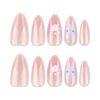 JP4008-Glittering Cat Eye Press On Nails with Cute Cat Design Reusable False Nails for Women Girls Party