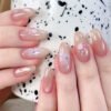 JP4008-Glittering Cat Eye Press On Nails with Cute Cat Design Reusable False Nails for Women Girls Party