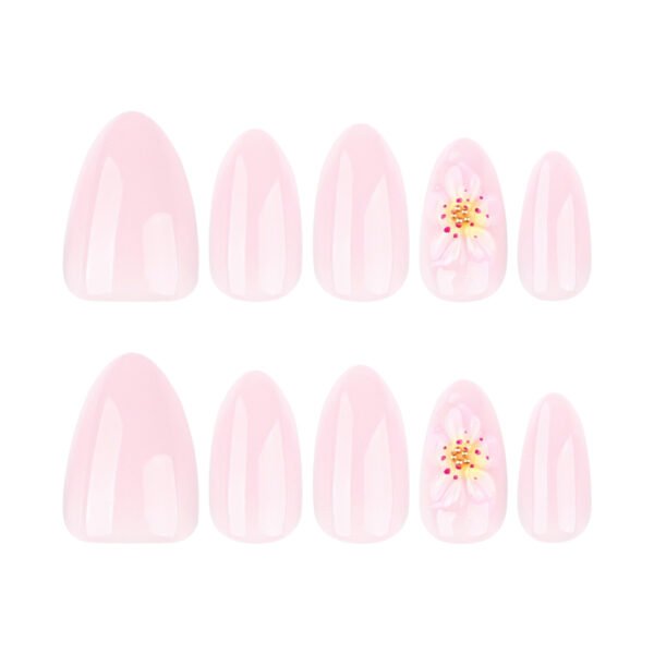 O1CN01zLrWVY2NGI07LrJ6r_!!4234819935-0-cib JP4048-French Manicure Press On Nails Short Almond 3D Floral Designs Reusable Waterproof Fake Nails Easy Application Salon Quality DIY Nails